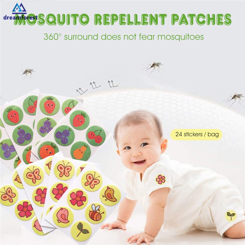 DF 24Pcs/Pack Kids Mosquito Repellent Patches Summer Students Mosquito
