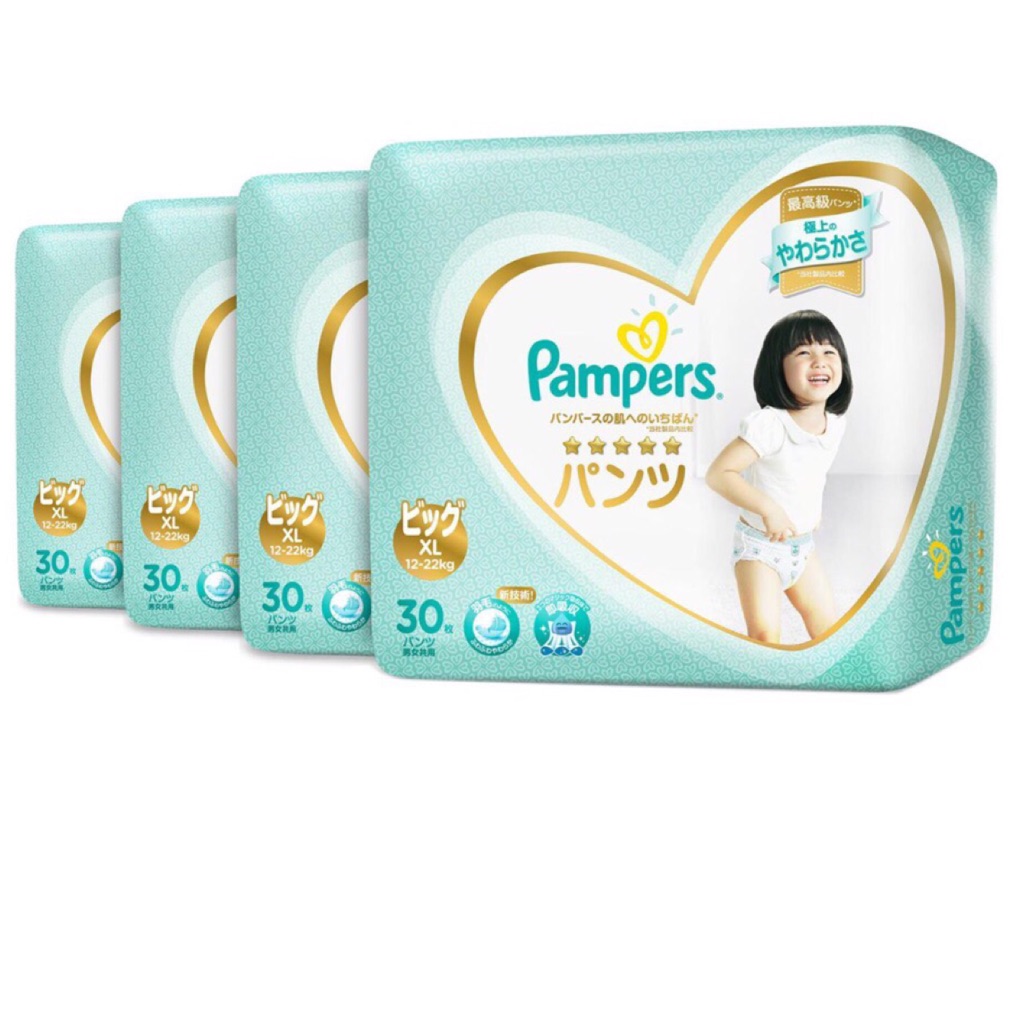 Pampers Premium Care Pants XL 30 X 4 Made in Japan 🇯🇵 (New Packaging