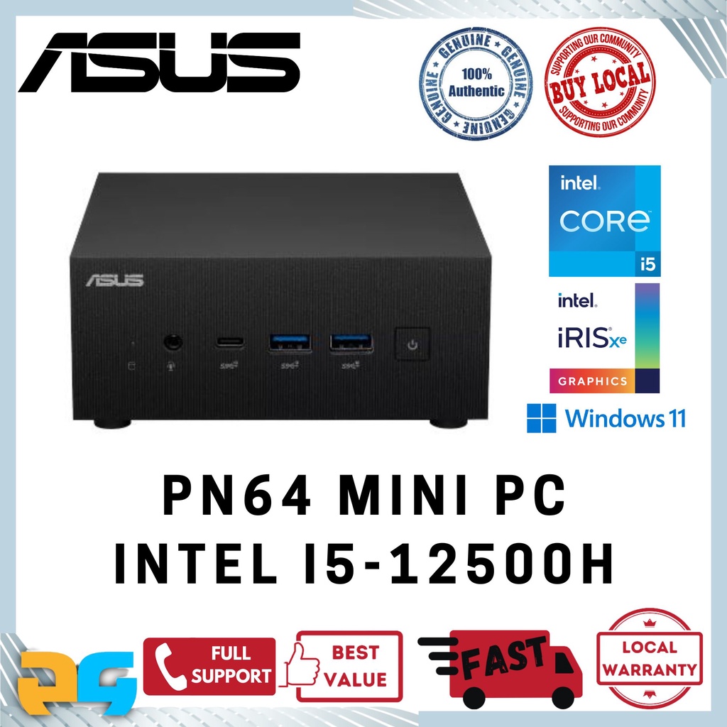 ASUS PN64 i512500H Barebone Mini PC Bundle / RAM / M.2 NVMe SSD