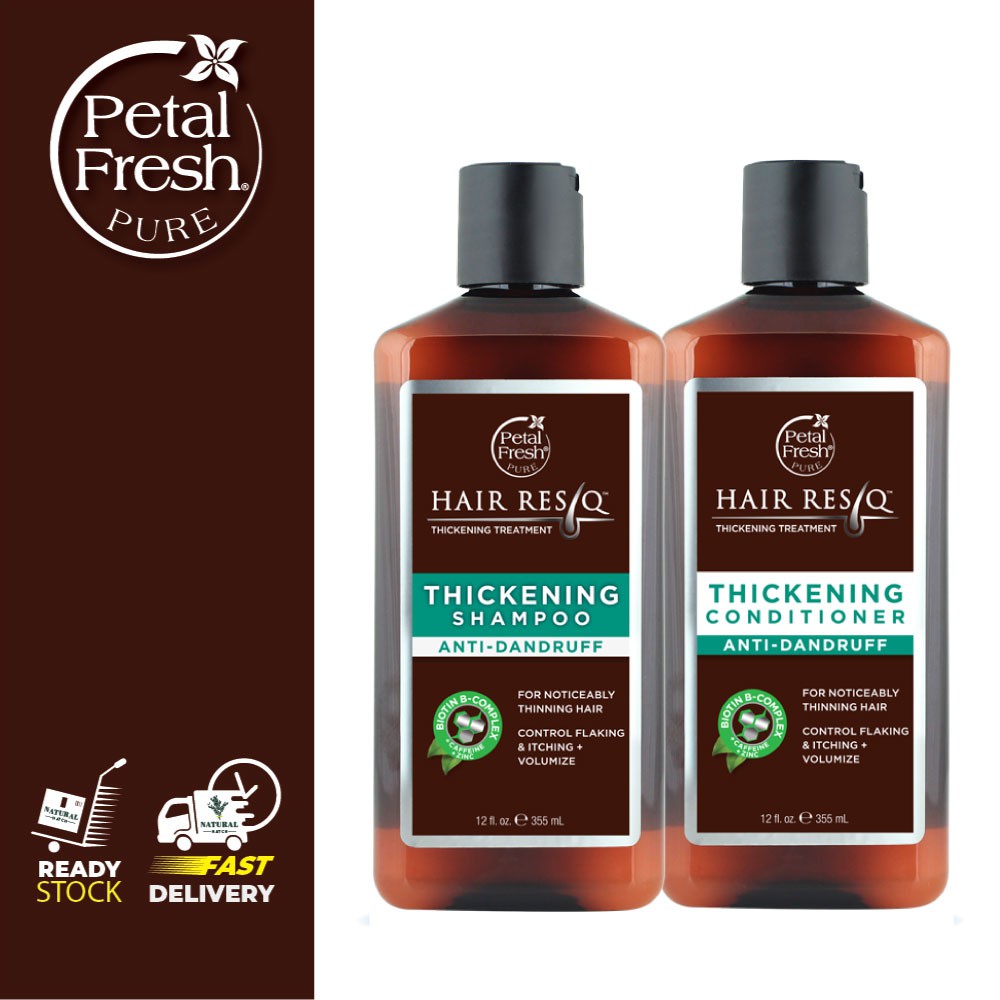 [Petal Fresh] Thickening Shampoo + Conditioner AntiDandruff (355ml
