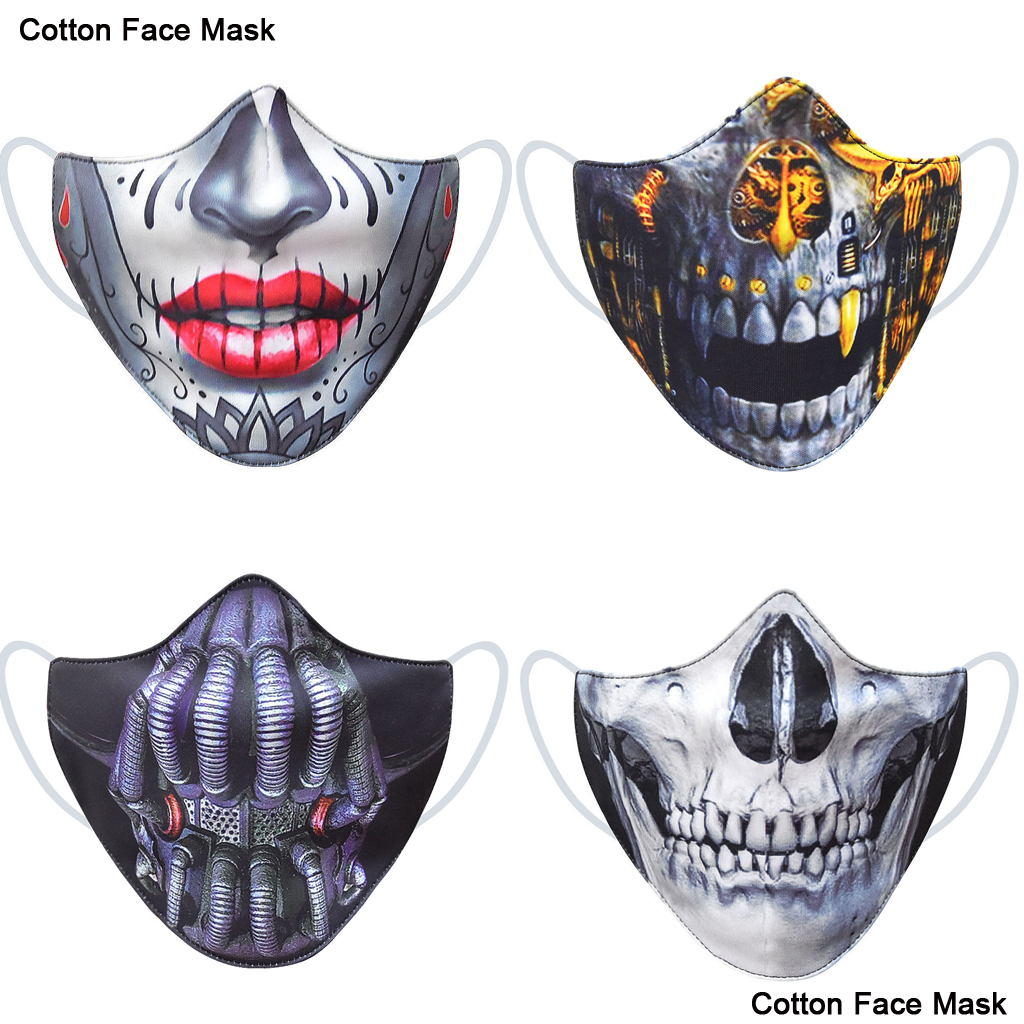 Adults Halloween Joker Monster Face Mask Skeleton 3D Printed Design