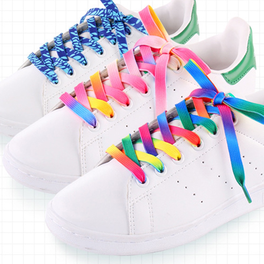 Fashion Color Mixing Allmatch Printed Shoelaces Decoration Pattern