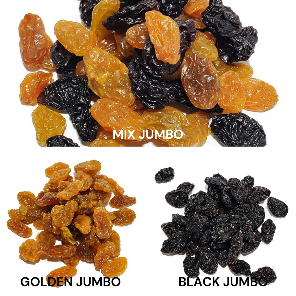 Raisin Golden Jumbo / Black Jumbo / Mix Jumbo (500g 1kg 2kg