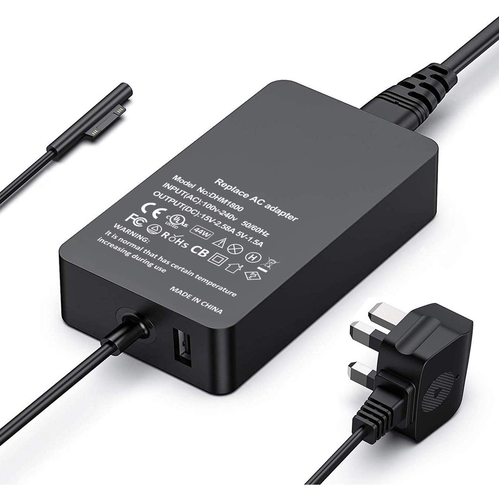 Microsoft Surface Pro 3 4 5 6 7 Power Charger AC Adapter 15V 4A