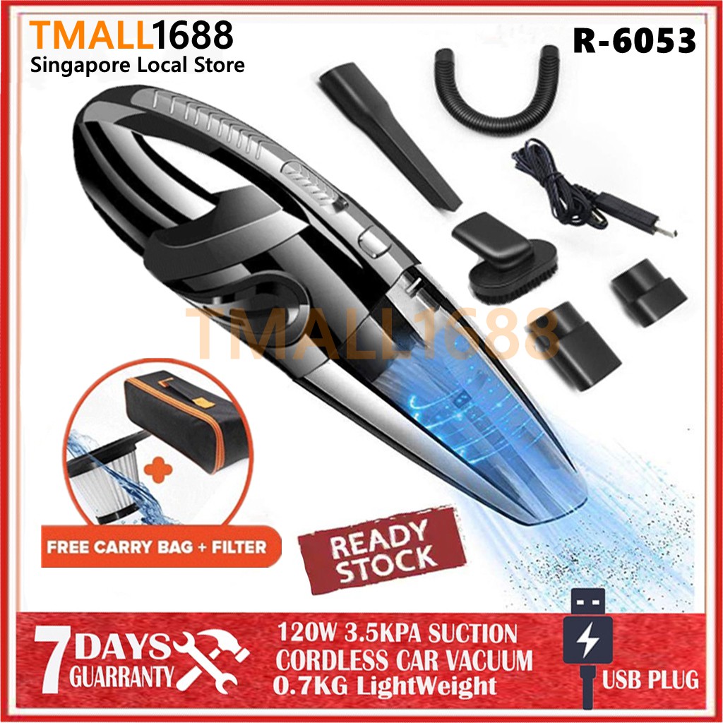 [ SG Ready Stock] Rechargeable Wireless Cordless Vacuum Cleaner Car