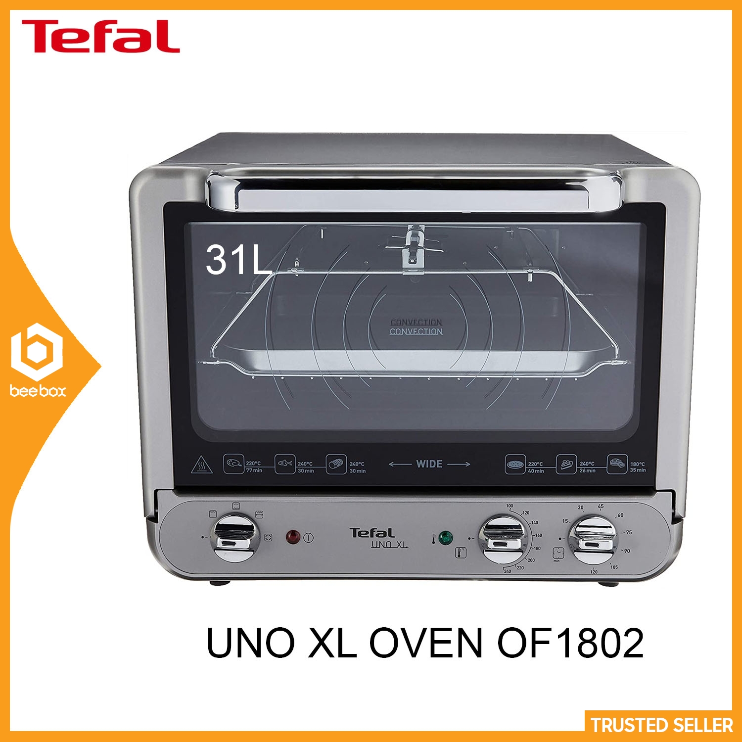Tefal UNO XL Electric Oven with Grill (30L/2200W) OF1802 Shopee Singapore