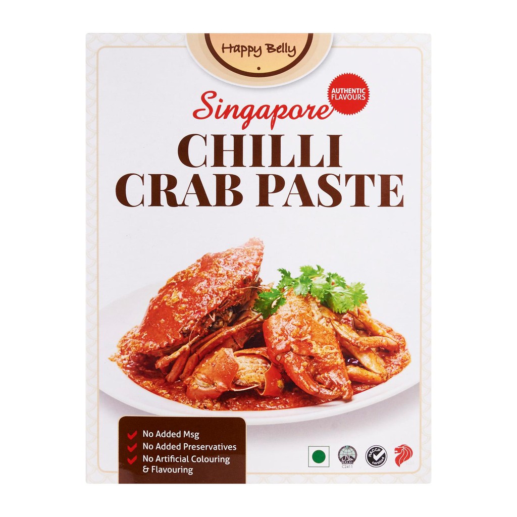 Happy Belly Singapore Chilli Crab Paste Authentic Recipe Shopee Singapore