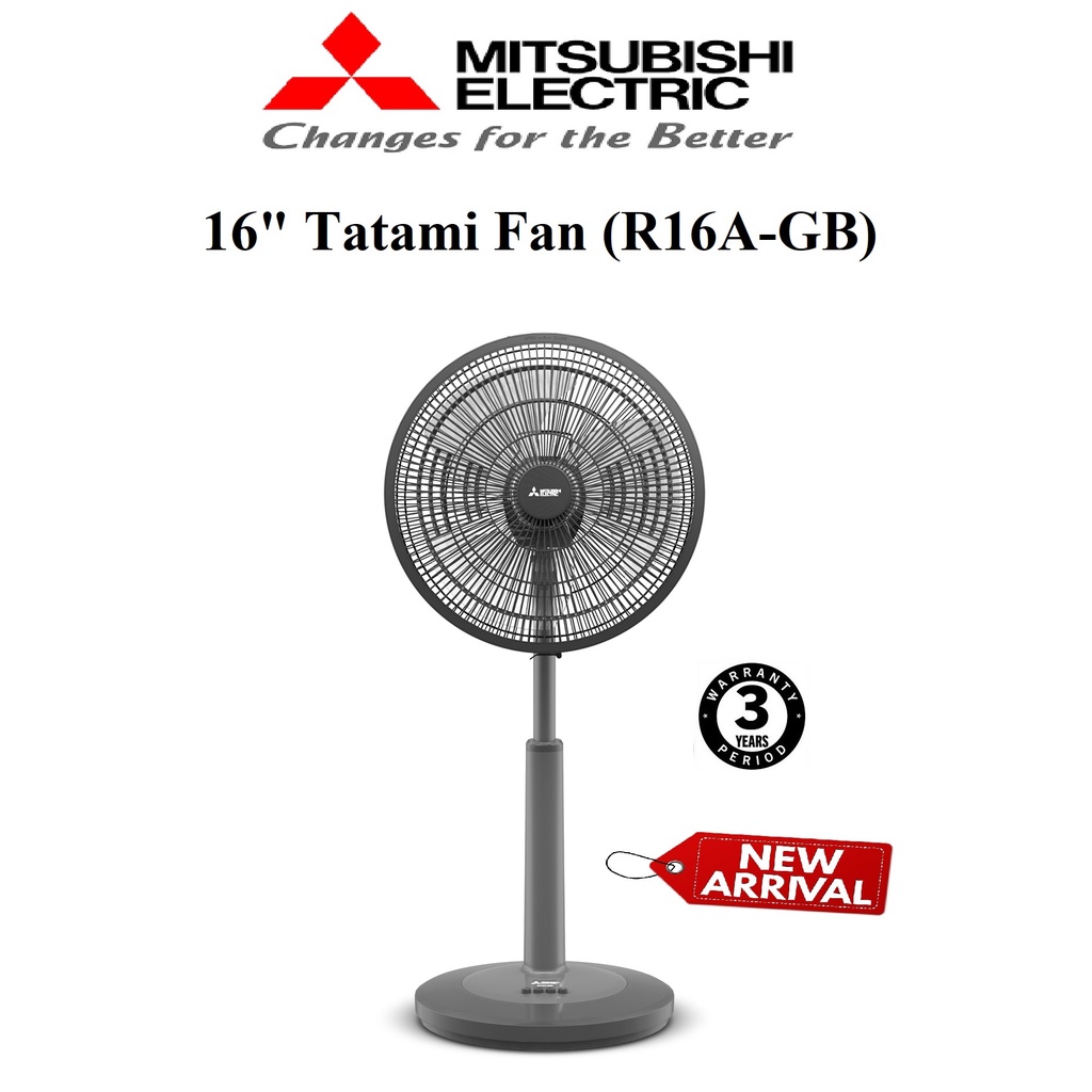 Mitsubishi 16" Tatami Fan (Grey)(R16AGB) Shopee Singapore