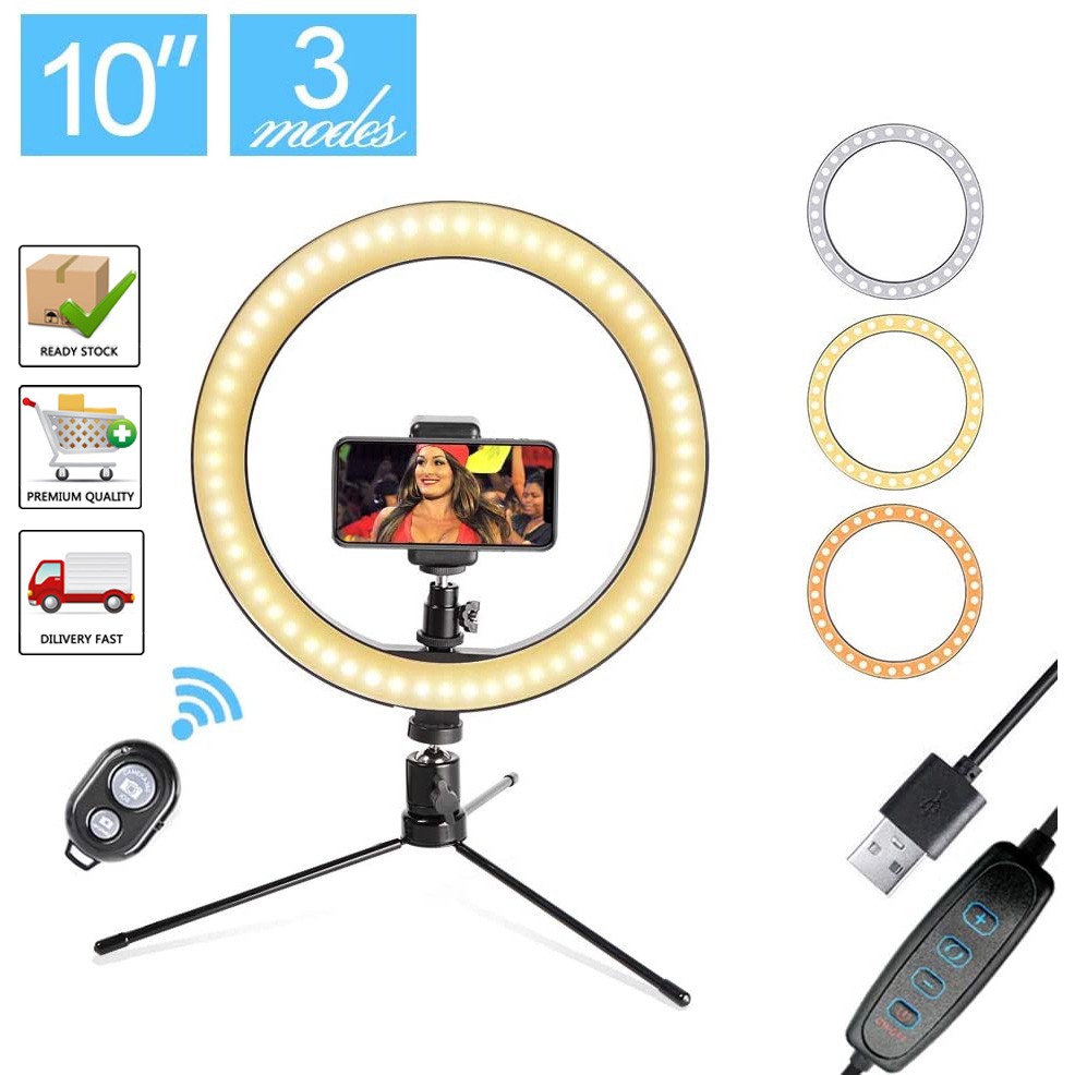 🙌IN Stock🙌10inch LED Ring Light Live Streaming YouTube Makeup