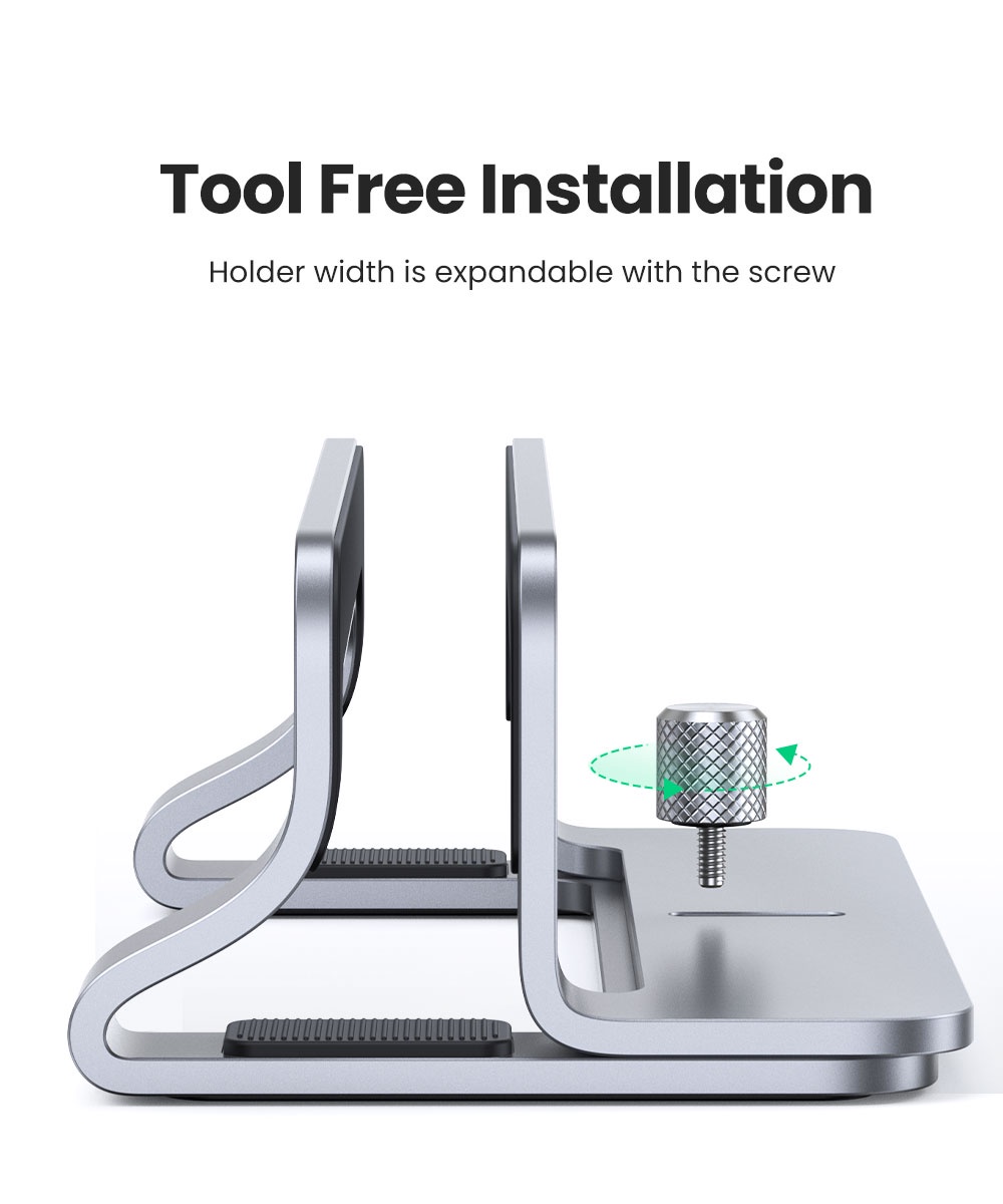 UGREEN Adjustable Aluminum Vertical Laptop Stand Holder Support MacBook