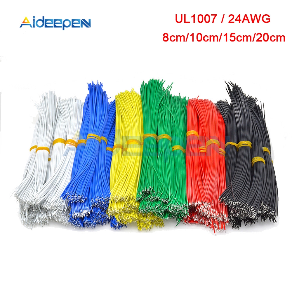 100PCS UL1007 24AWG Breadboard Jumper Cable Wires Kit 8cm 10cm 15cm