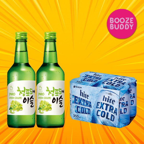 (Bundle of 2) Jinro Soju Mini Somaek Soju Bomb Any 2 Jinro Soju + 6