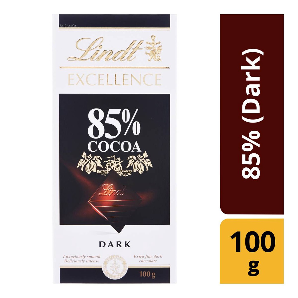 Lindt Excellence 85 Dark Chocolate Bar (100g) Shopee Singapore
