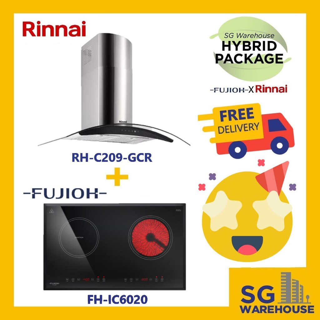 FUJIOH X RINNAI COMBO [FHIC6020 Fujioh Induction Hob 6020 and RHC209