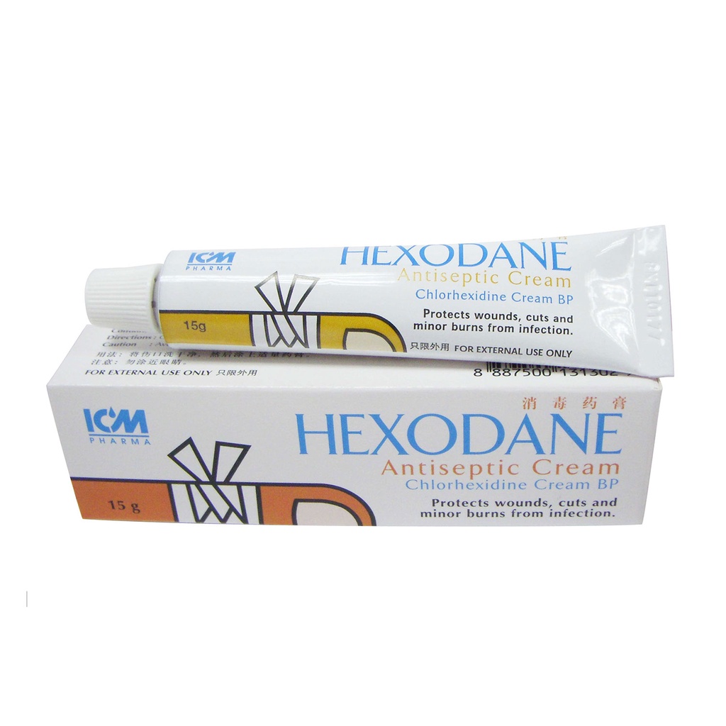 [Bundle of 2]ICM PHARMA Hexodane Antiseptic Cream 15g (Protects Wounds