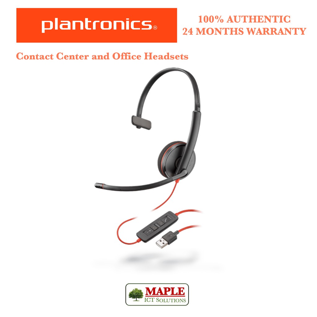 Plantronics BLACKWIRE 3200 SERIES Corded UC Headset | Shopee Singapore