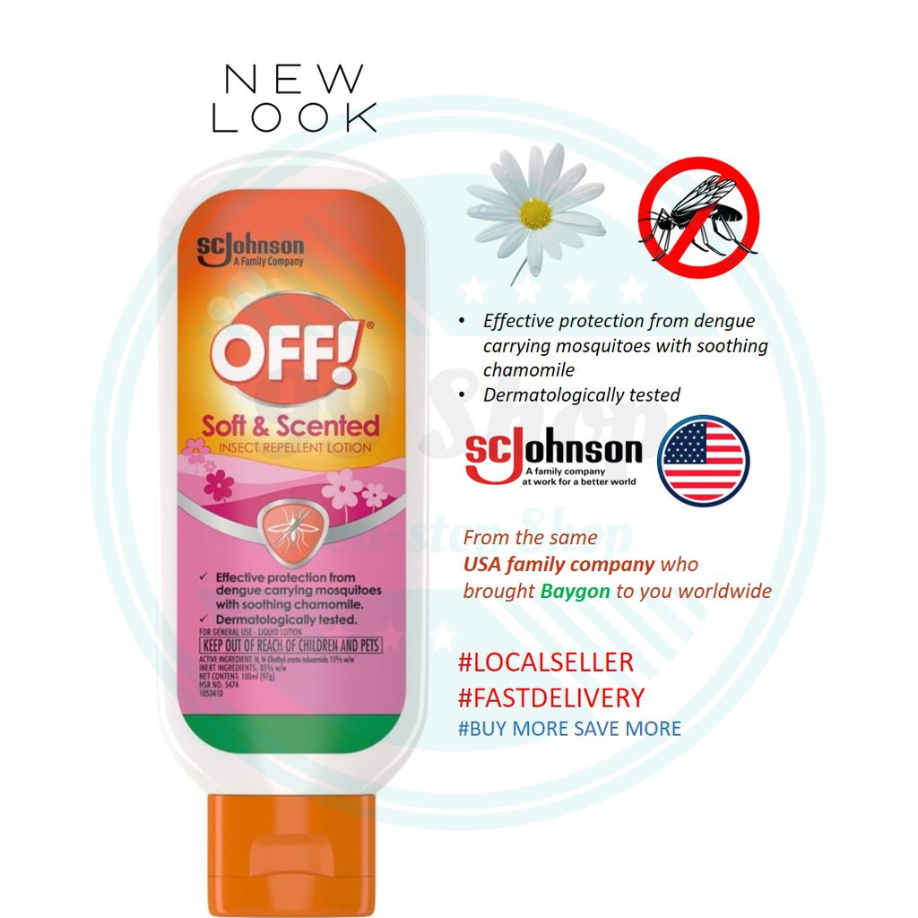 OFF! Insect Repellent Soft & Scented Lotion 100ml NEW LOOK! Shopee
