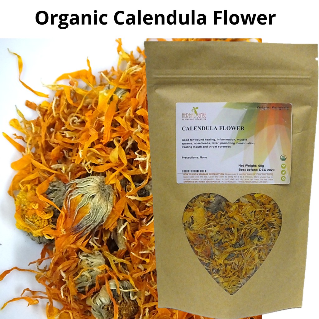 Organic Calendula Flower helps for antiinflammation, eczema. Shopee
