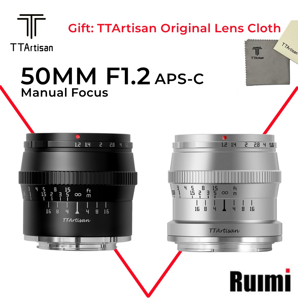 TTArtisan 50MM F1.2 Large Aperture Manual Focus APSC Lens For Canon M