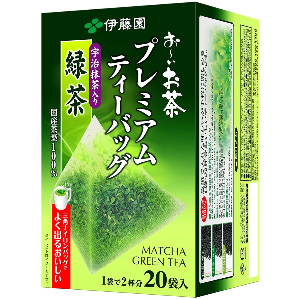 【Made in Japan】 Itoen Oi Ocha Premium Tea Bag Uji Matcha Green Tea 20