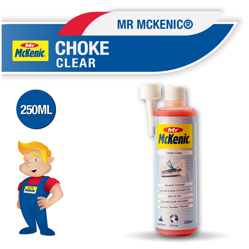 Mr McKenic® Choke Clear (250ml). Clears choke caused by dirt, slime