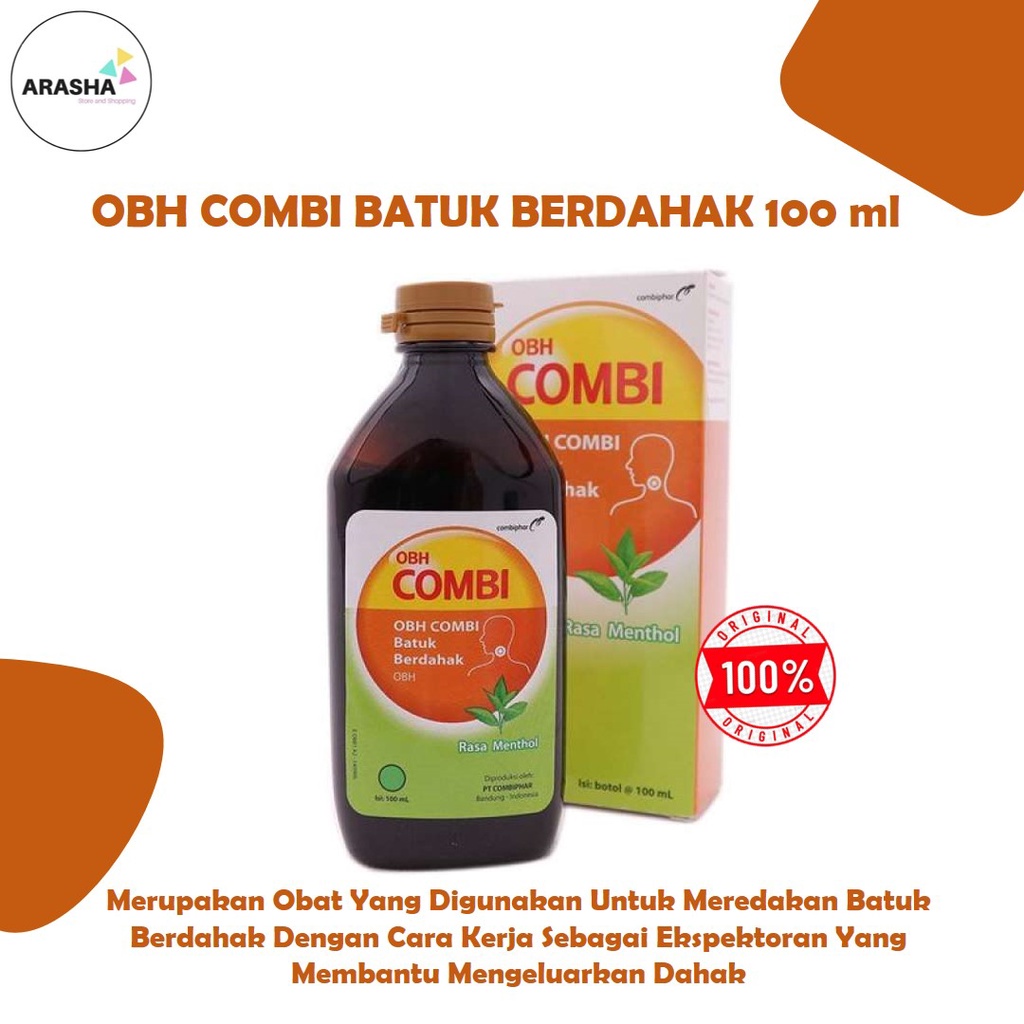 Obh COMBI Cough Menthol Syrup 100ml / Cough Medicine / Syrup Shopee