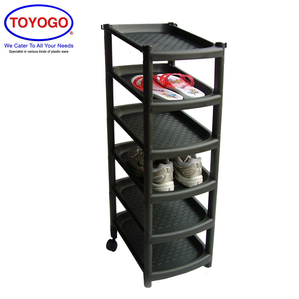 Toyogo Shoe Rack With 2 Wheels (6 Tier) (8316) Shopee Singapore