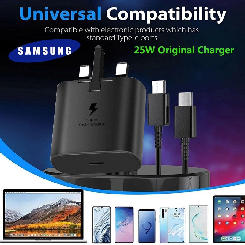 Samsung Charger 25W Galaxy S21 Note 20 10 Ultra S20 A70s 25W US Plug Pd