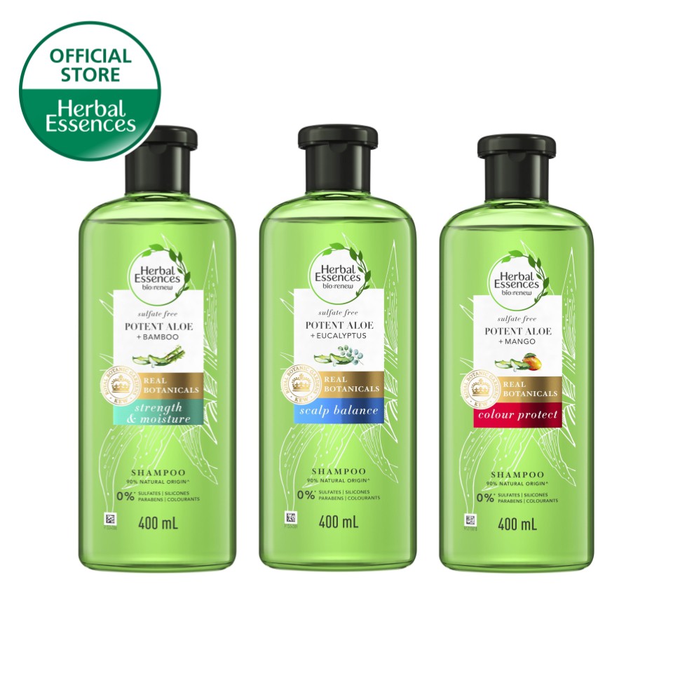 Herbal Essences BioRenew Potent Aloe SulfateFree Shampoo 400 ml