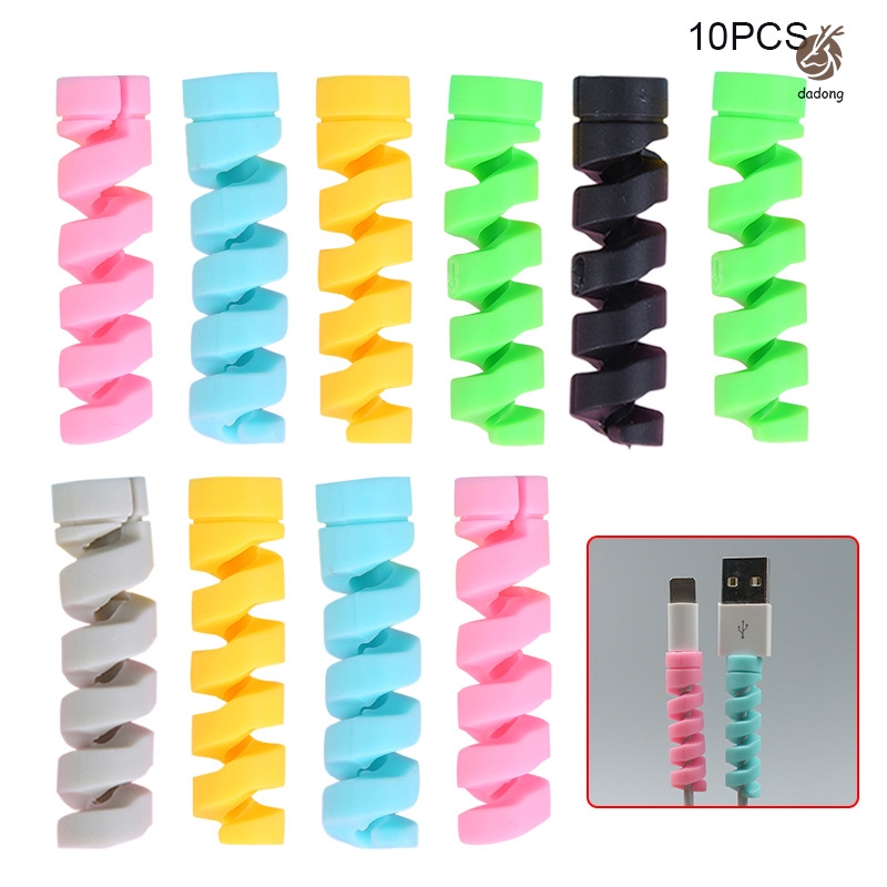 10Pcs Protector Saver Cover Compatible Apple iPhone USB Charger Cable