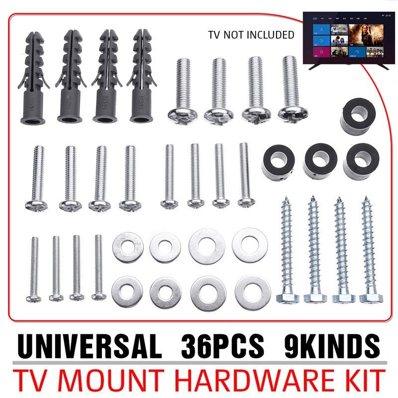 IB TV Mount Hardware Kit Wall Mount Screw Washer Spacer 36PCS M4 M5 M6