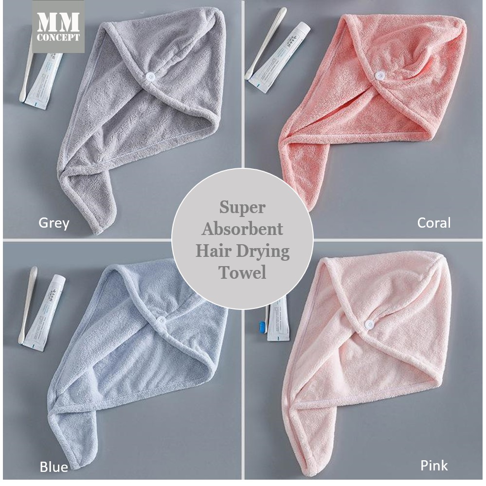 [SG Seller] Super Absorbent Quick Hair Drying Towel Wrap Shopee Singapore
