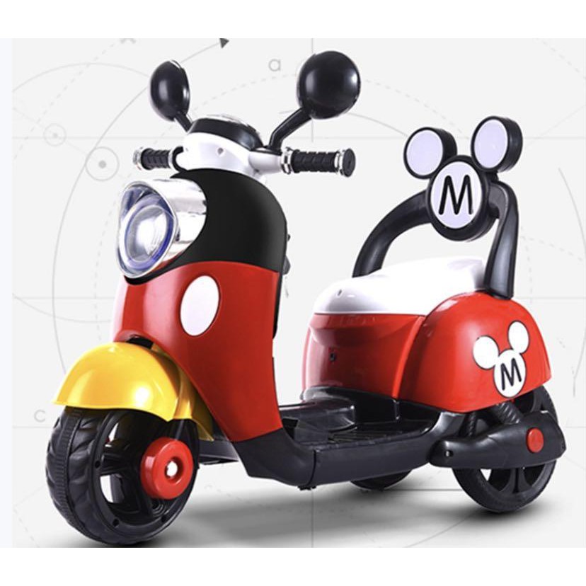 [English Set]MICKEY MOUSE BIKE SCOOTER New children battery operated