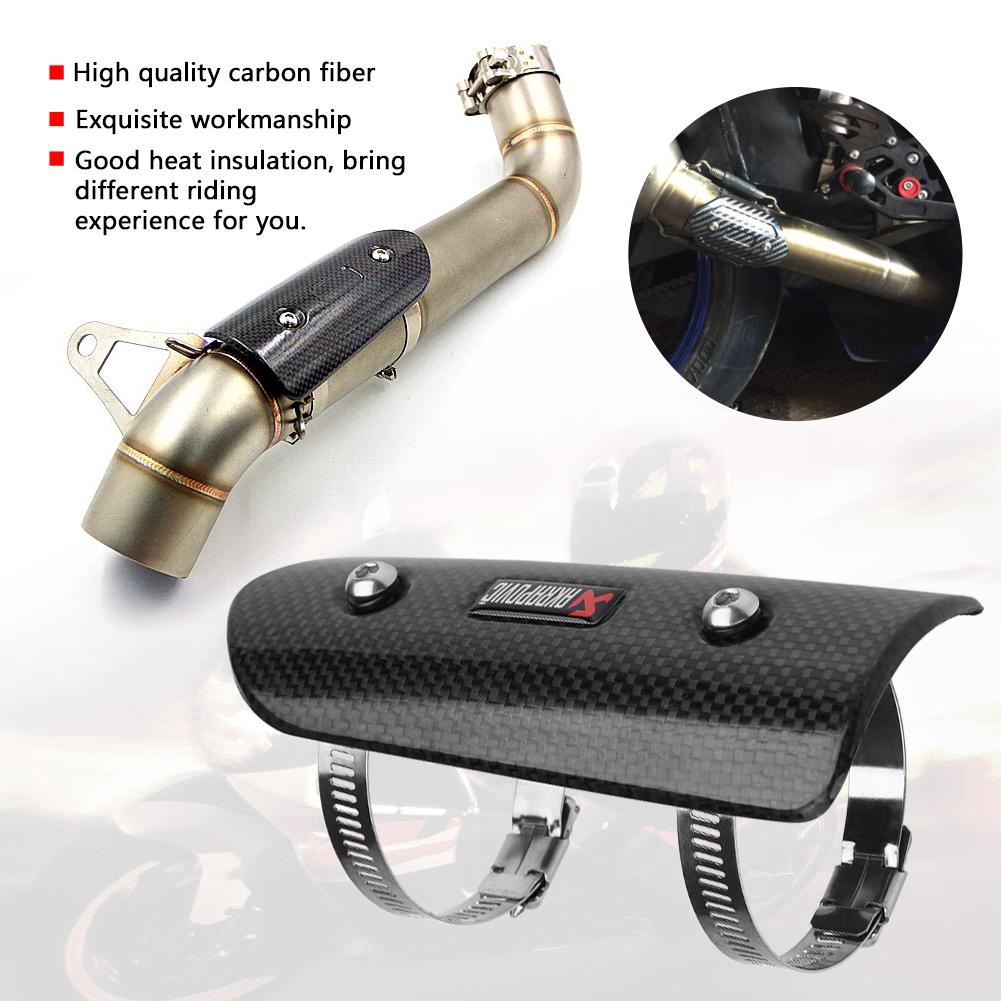 Motorcycle Carbon Exhaust Middle Pipe Heat Shield Protector Shopee