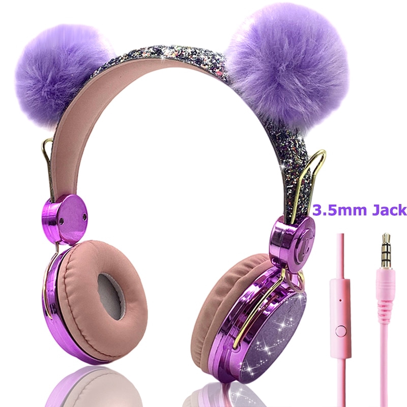 Kids Headphones Cute Wired Headphone With 3.5mm Audio Jack And