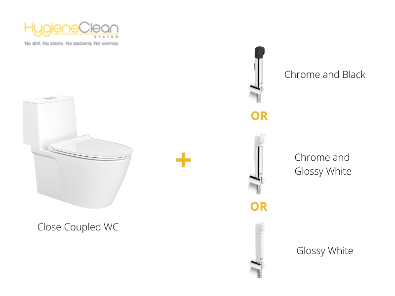 American Standard Extra Hygienic Power Flush Toilet Bundle (Toilet