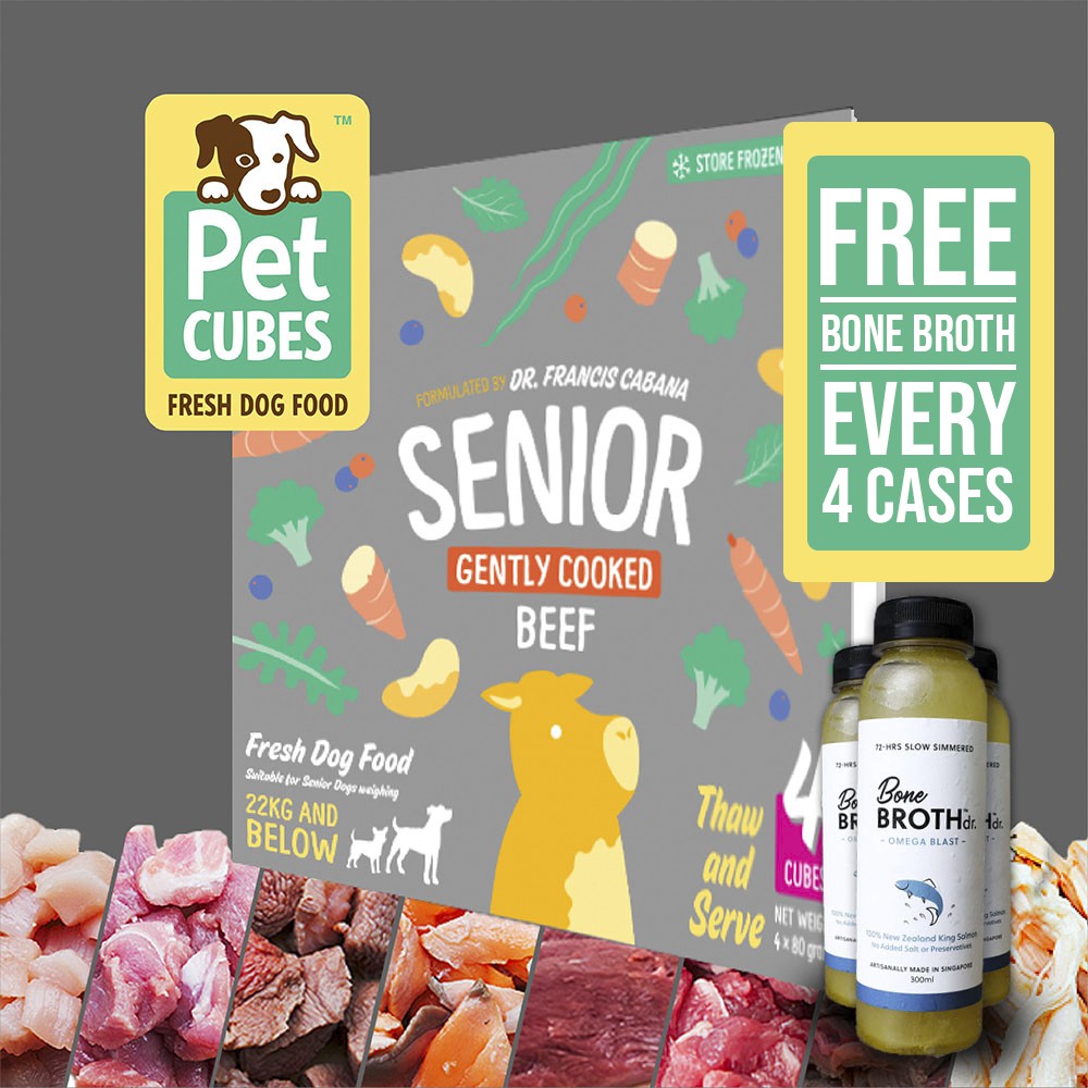 PetCubes Gently Cooked Senior Beef Frozen Dog Food 2.25kg Shopee