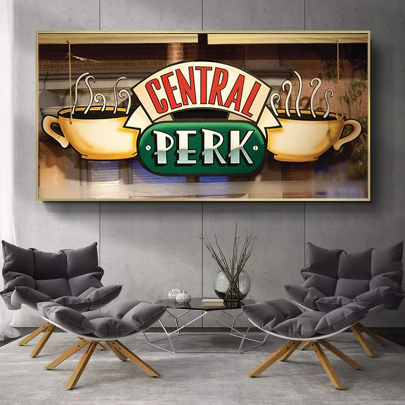 Central Perk Cafe Canvas Painting Friends TV Show Posters and Prints