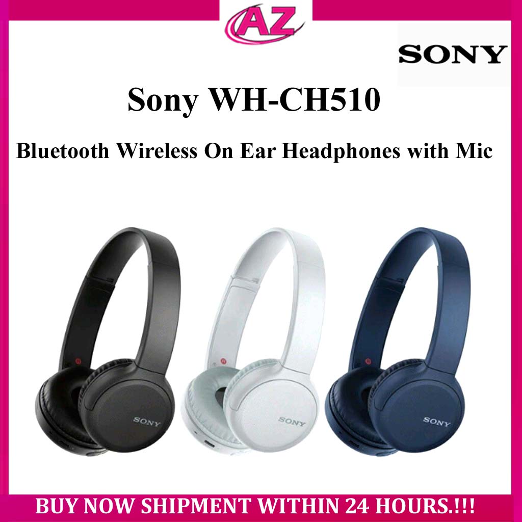 Sony WHCH510 Bluetooth Wireless On Ear Headphones with Mic With