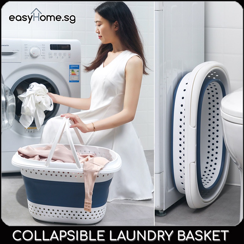 Easyhome.sg Collapsible Laundry Basket Clothes Storage Bag Foldable