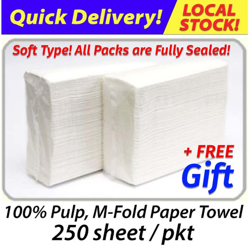 100 Pulp M Fold Paper Towel / Serviette / Kitchen Paper Towel / Folded