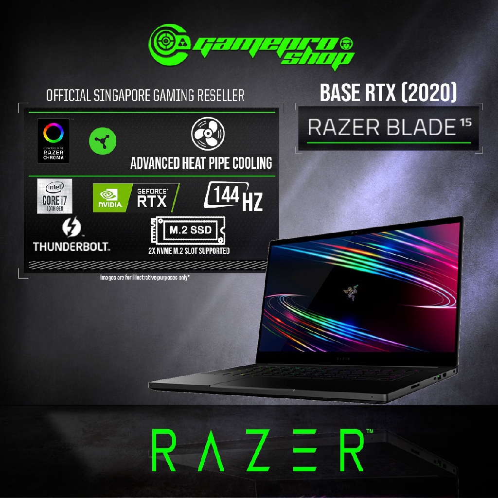 Razer Blade 15 Base Model Gaming Laptop 2020(i710750H / 16GB / 512GB