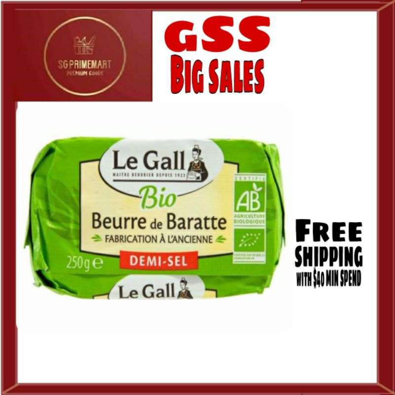 Organic Butter Unsalted Le Gall (250g) Shopee Singapore