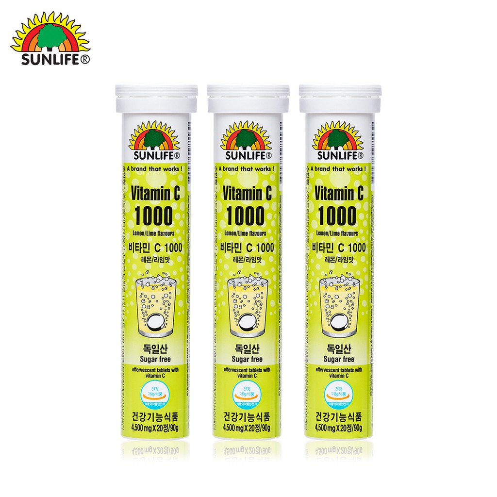 [Immune booster] Vitamin C 1000 Lemon & Lime flavor 20 tablets (SUNLIFE) Shopee Singapore