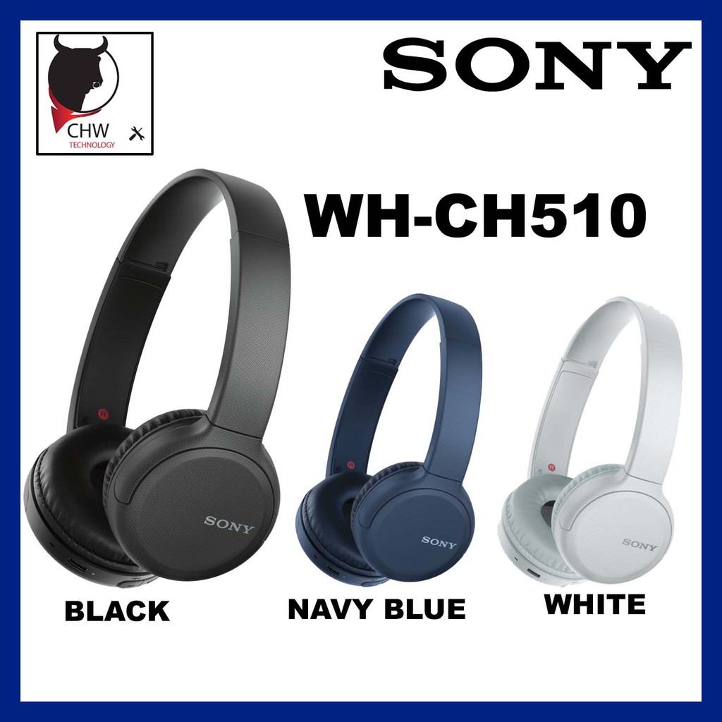 Sony WHCH510 Wireless OnEar Headphones Bluetooth Swivel design Voice