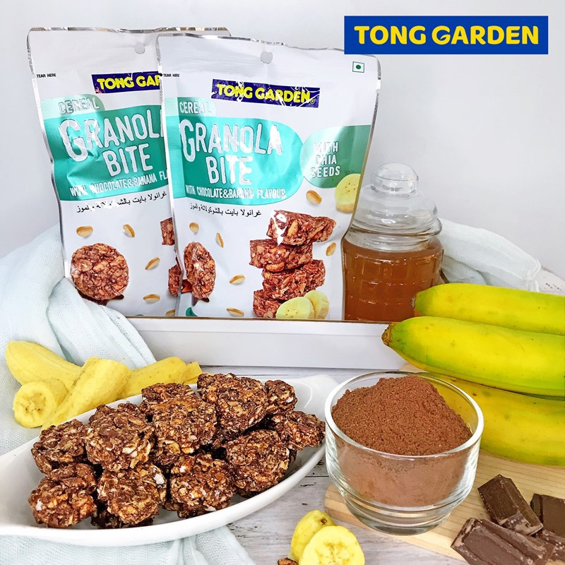 Tong Garden Cereal Granola Bite Chocolate & Banana 85g (Bundle of 2