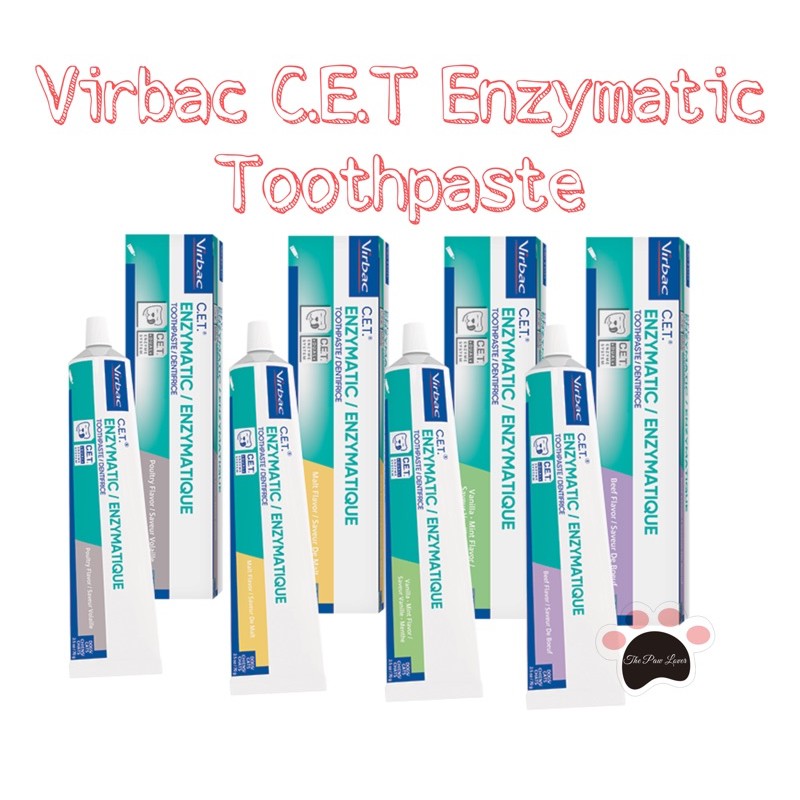 Virbac C.E.T Enzymatic Toothpaste Toothbrush for Pets (70g) Shopee
