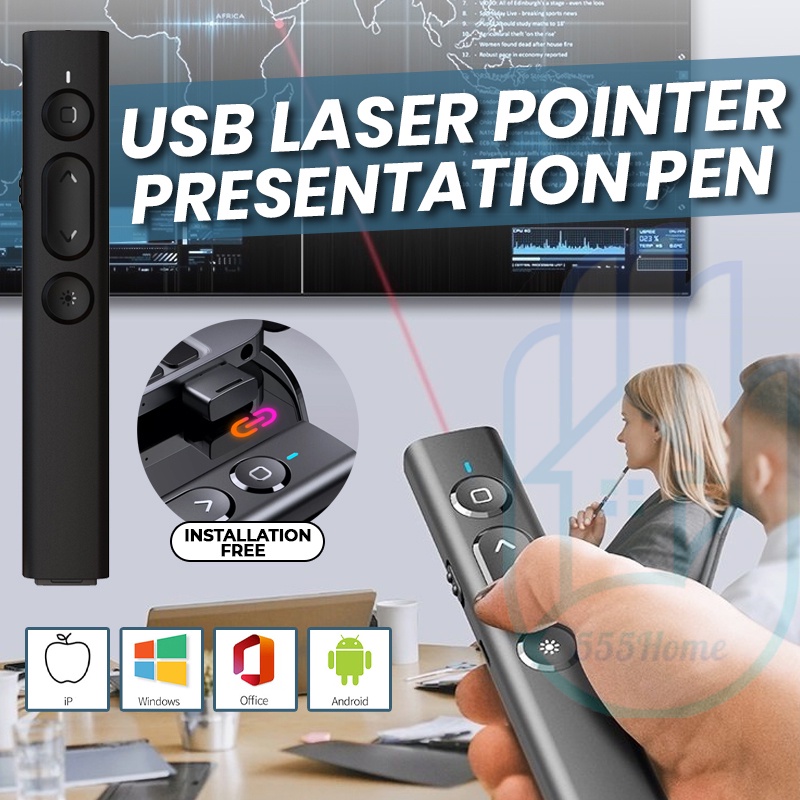 [SG Seller] USB Wireless Laser Pointer Presentation Remote Control