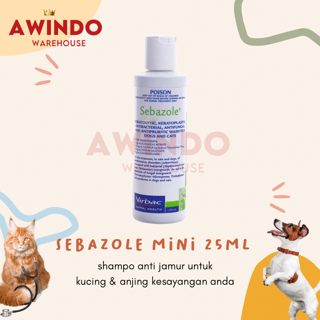 Sebazole 25ML Sebazole Anti Fungus Scabies Dog Cat Shampoo Shopee Singapore