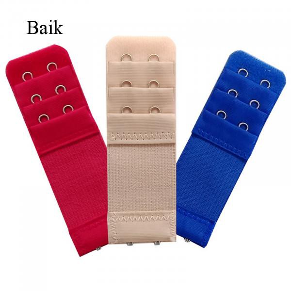 Baik 12PCS Women Bra Extenders Assorted Color 3 Rows 2 Hooks Elastic